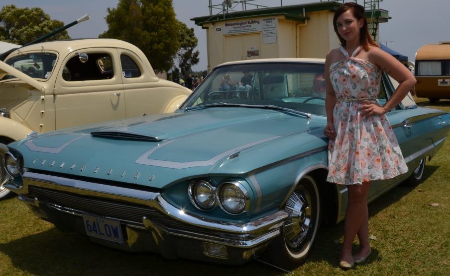 VINTAGE REVIVAL: Katee-Lou Hansen is dressed to impress while posing with a 1964 Ford Thunderbird. VINTAGE REVIVAL: Katee-Lou Hansen is dressed to impress while posing with a 1964 Ford Thunderbird.